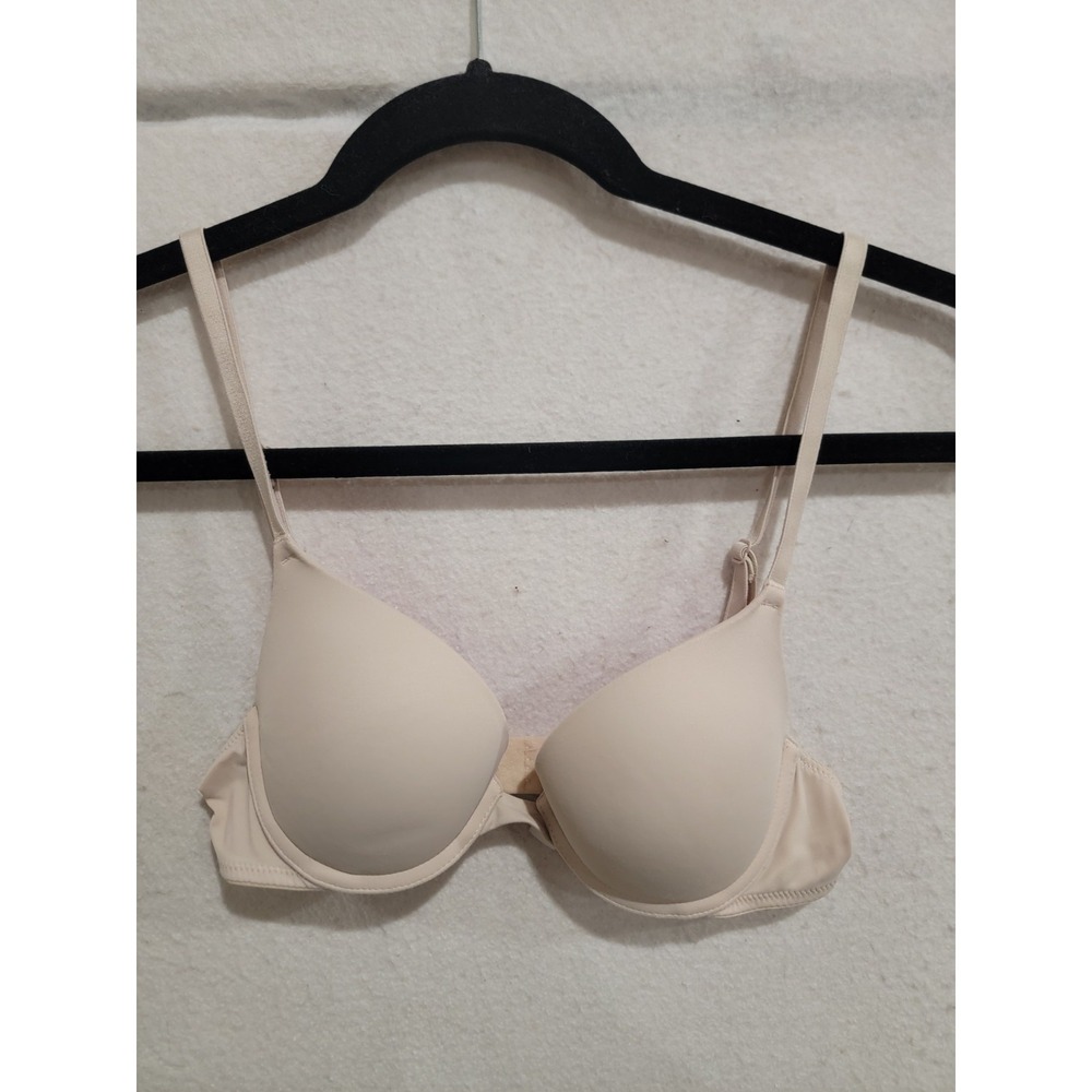 Victoria's Secret PINK Wear Everywhere Push-Up Bra 32A Beige‎ Tan Nude Pink